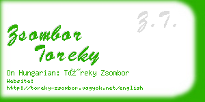 zsombor toreky business card